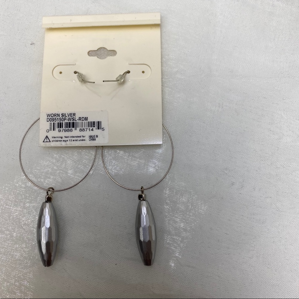 Carol Dauplaise Hook Backing Oval Drop Earrings - Picture 4 of 6